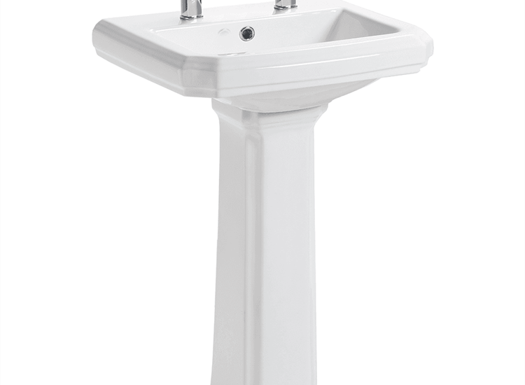 Classic Nouveau 600 x 485mm Basin & Pedestal