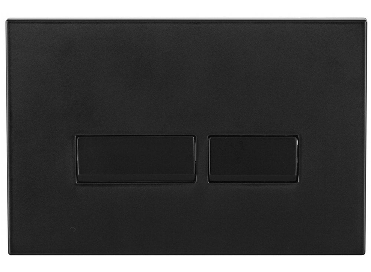 Nevada Square Push-Button & Plate - Matt Black (For Ascent Pneumatic Cistern & Frames)