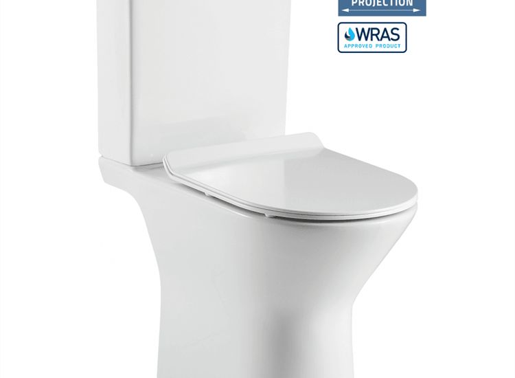 Venice Rimless Open Sided WC including Soft Close Seat