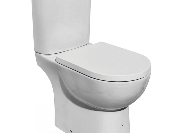 Estoril Tall Rimless Open Sided WC including Soft Close Seat