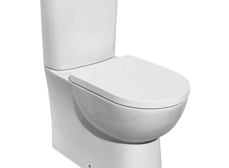 Estoril Tall Rimless Closed Sided WC including Soft Close Seat