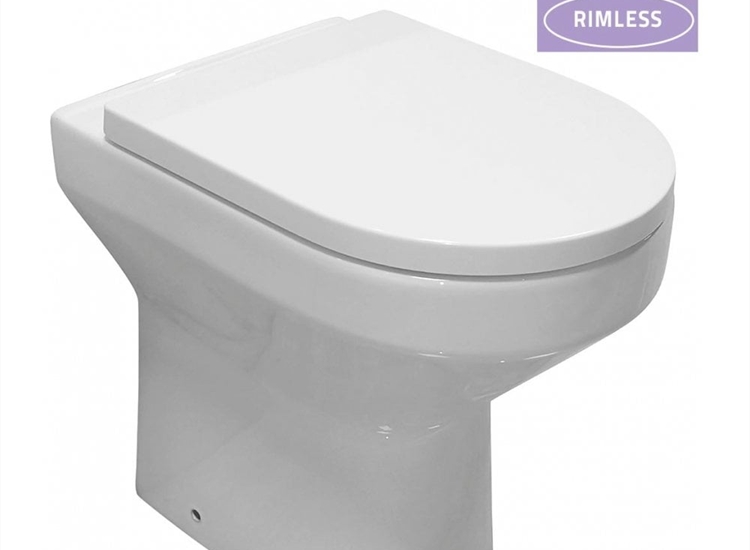 Evora Tall Rimless Back-to-Wall Pan & Soft Close Seat