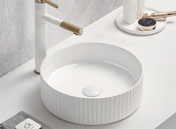 Aveiro 360mm Round White Ceramic Vanity Basin