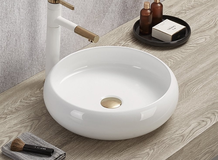 Siena 415mm Round White Ceramic Vanity Basin