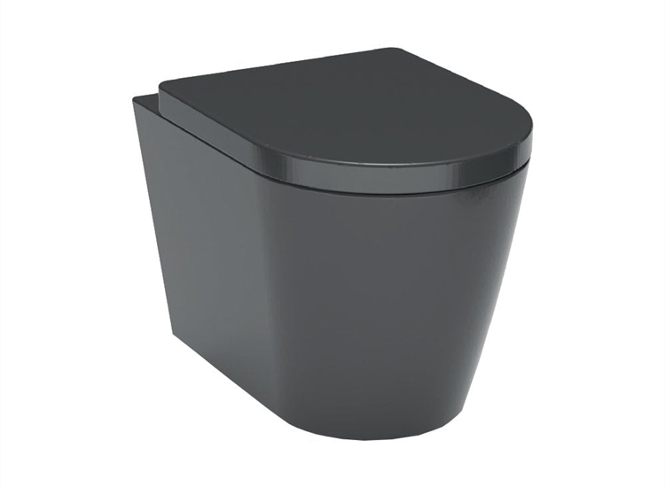 Utah Matt Black Wall-Hung Pan & Soft Close Seat