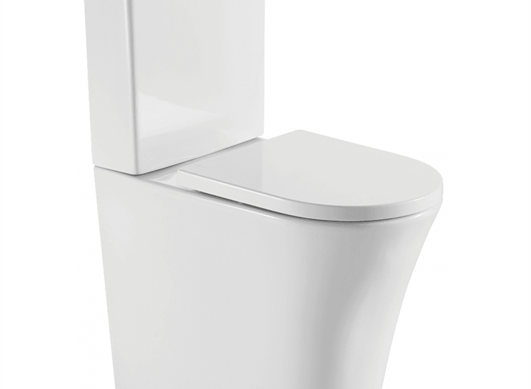 Rimini Rimless Comfort Height Closed Back WC including Soft Close Seat