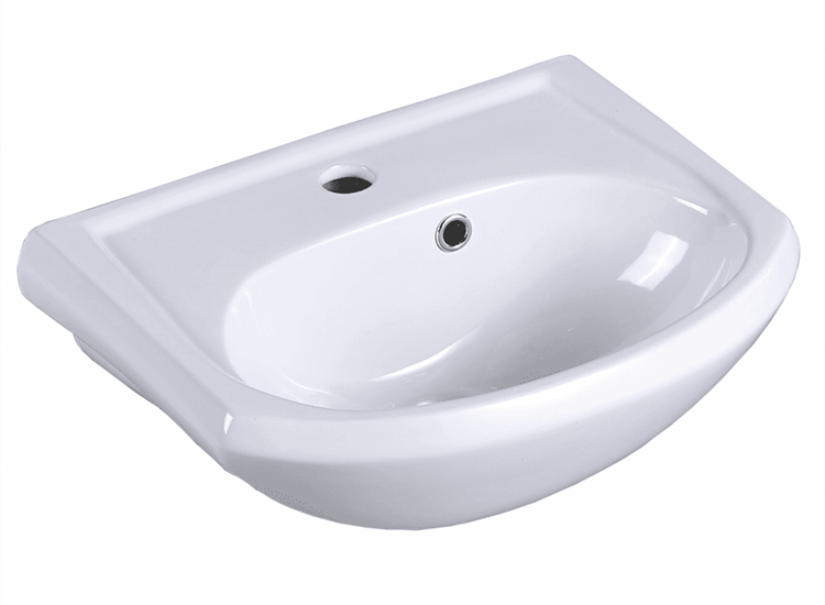 Ebony 450 x 345mm Slim Semi-Recessed Basin