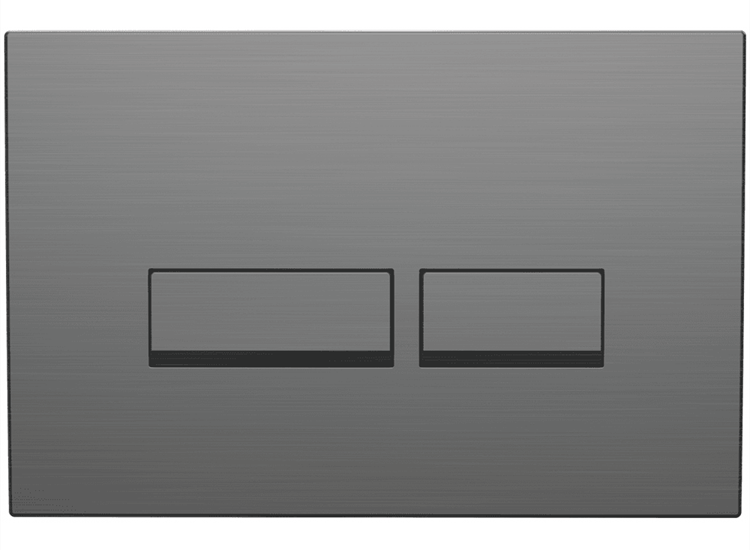 Nevada Square Push-Button & Plate - Gunmetal Grey (For Ascent Pneumatic Cistern & Frames)