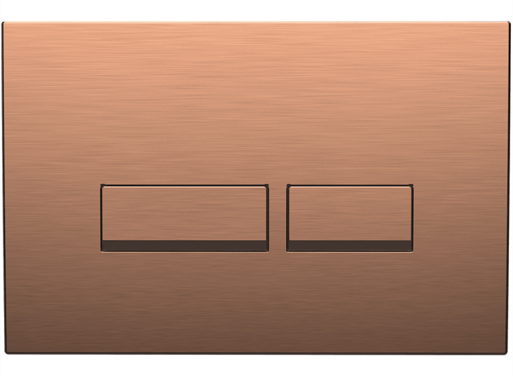 Nevada Square Push-Button & Plate - Brushed Bronze (For Ascent Pneumatic Cistern & Frames)