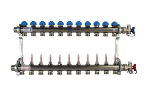 Polypipe 10 Port Stainless Steel EuroCone UFH Manifold - UFH12760EC