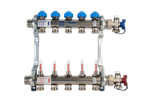 Polypipe 5 Port Stainless Steel EuroCone UFH Manifold - UFH12755EC