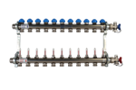 Polypipe 10 Port Stainless Steel EuroCone UFH Manifold - UFH12760EC