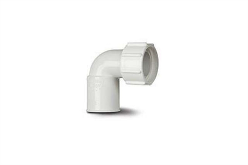 Polypipe Overflow System Bent Adaptor Solvent White - NS48