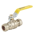 15mm Lever Ball Valve Yellow Handle