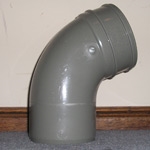 110MM BEND - SOCKET/SPIGOT - 112 1/2 DEGREE (SOLVENT GREY)