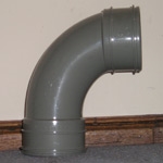 82MM BEND - DOUBLE SOCKET - 92 1/2 DEGREE (SOLVENT GREY)