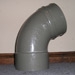 110MM BEND - DOUBLE SOCKET - 112 1/2 DEGREE (SOLVENT GREY)