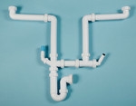 Polypipe Two Bowl Undersink Kit (Double Hose Connection)