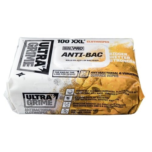 UltraGrime Pro XXL+ Antibacterial Clothwipes - (6 packs)-5930