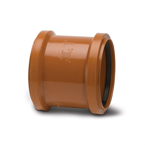 Polypipe 4" Underground PVC Double/Soc Coupler