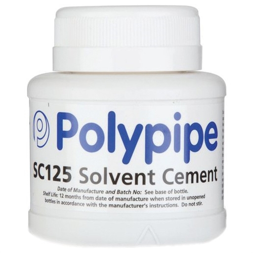 Polypipe Solvent Cement C/W Brush 125ML- SC125