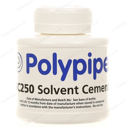 Polypipe Solvent Cement C/W Brush 250ML- SC250